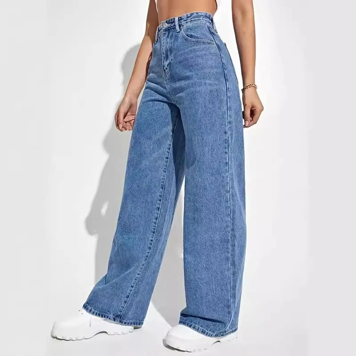 jeans women y2k High street baggy straight pants High waisted - Image 6