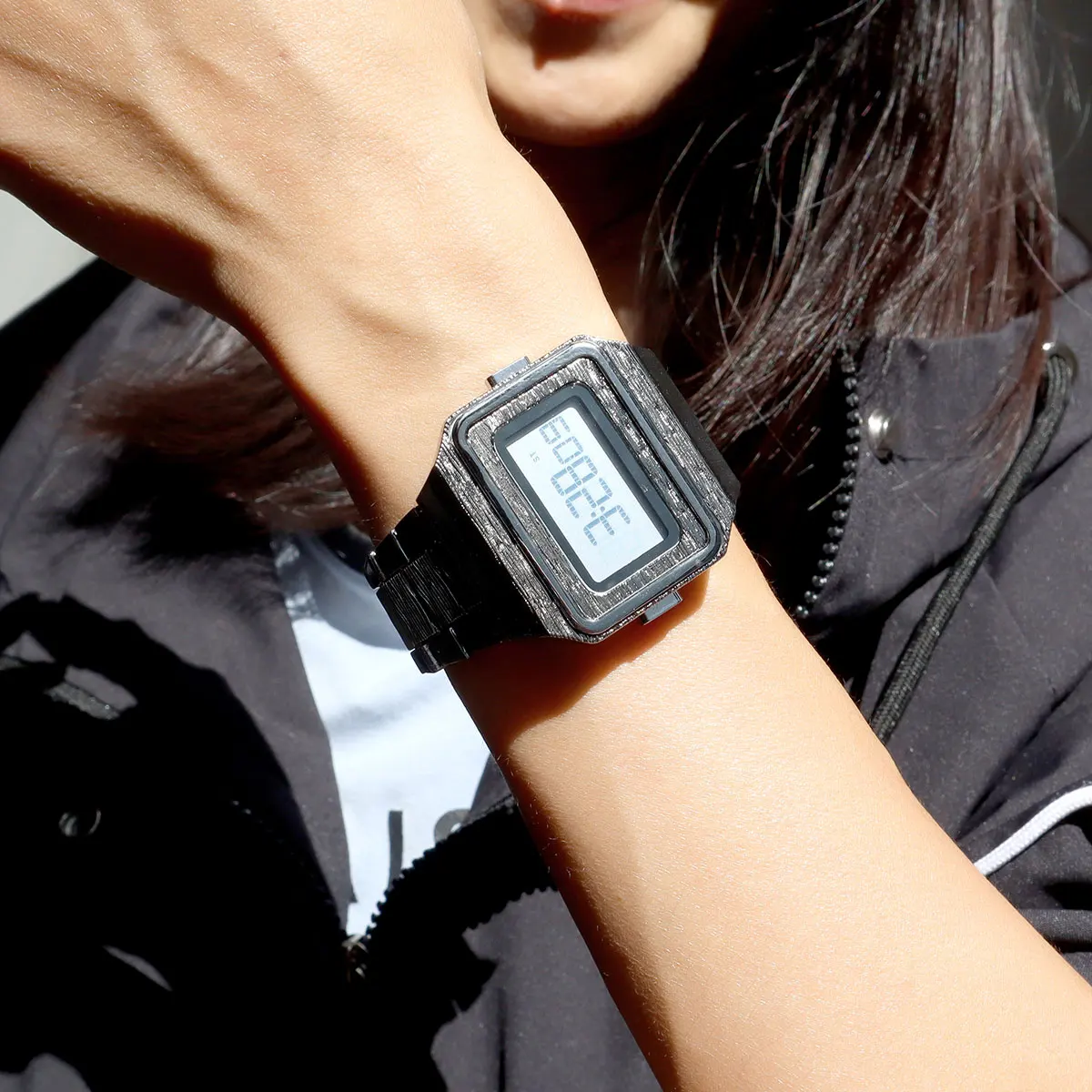 Fashion LED Digital Watch for Men Retro Simple Style Electronic Wristwatch with Stainless Steel Strap Luminous Backlight 0325 - Image 5