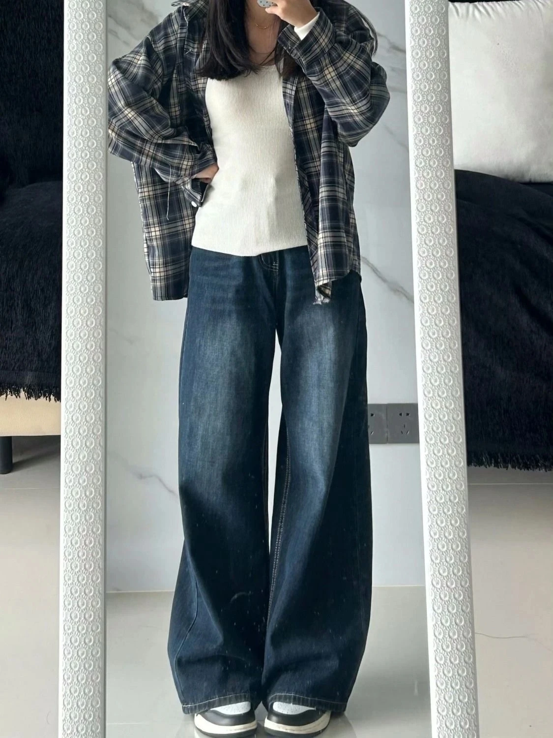 Womens Jeans Baggy Jeans Y2k Retro Loose Straight Leg Washed Denim High Waist Slimming Comfort Fit Long Pants For Women - Image 2