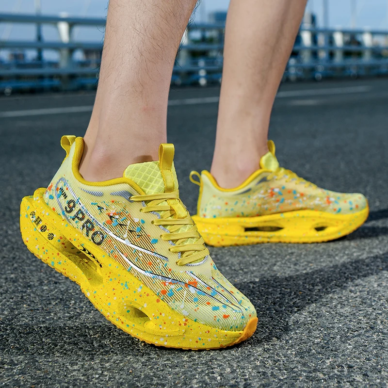 New Soft Sole Cushioning Men's Running Shoes for Women High-quality Road Jogging Shoes Light Comfy Sneakers Reflective Night Run - Image 3