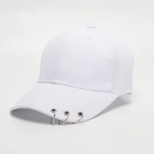 Alternative view of Hip Hop Women's Baseball Cap With Ring Circle Snapback Hats For Men Women Unisex Dad Hat Adjustable Kpop Korean Style Gorra