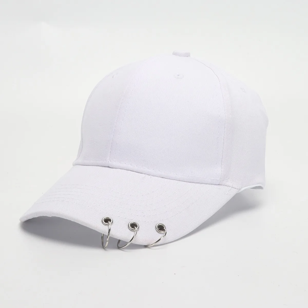 Hip Hop Women's Baseball Cap With Ring Circle Snapback Hats For Men Women Unisex Dad Hat Adjustable Kpop Korean Style Gorra - Image 2