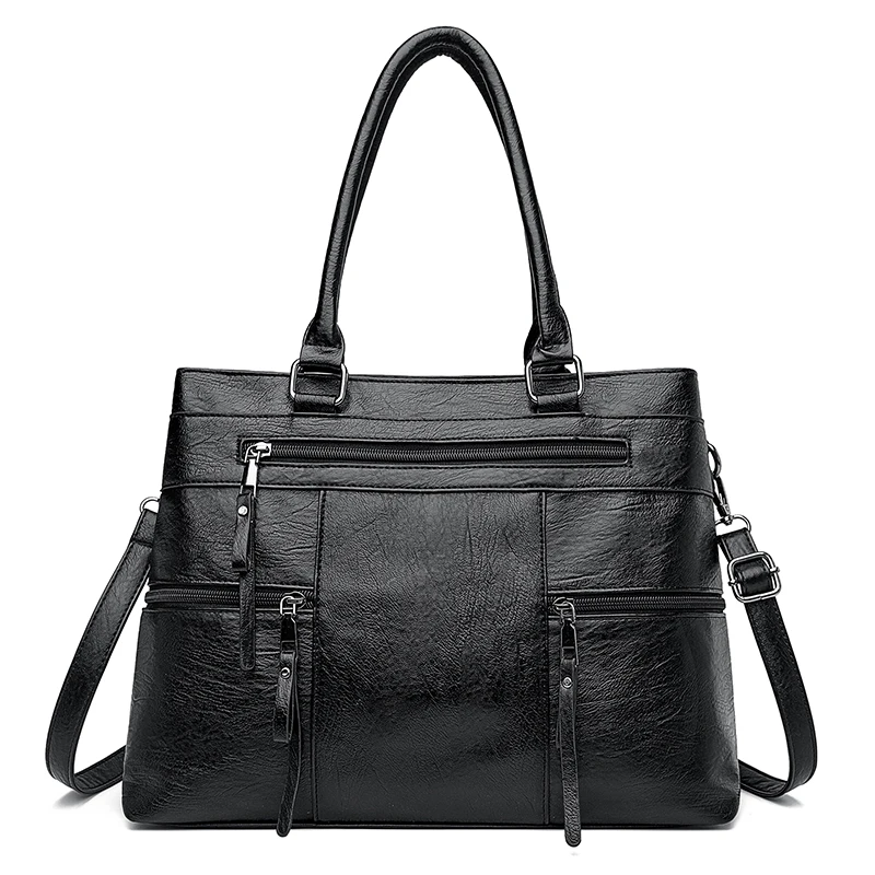 Women's handbag - vintage handbag with detachable shoulder strap - zipper closure, work and travel bag - durable - Image 11