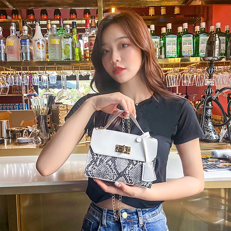 Women's Bags, Snake Print Handbags, Shoulder Crossbody Bags, Mobile Phone Bags - Image 5