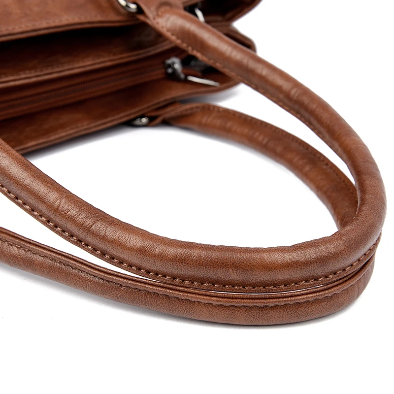 Women's handbag - vintage handbag with detachable shoulder strap - zipper closure, work and travel bag - durable - Image 6