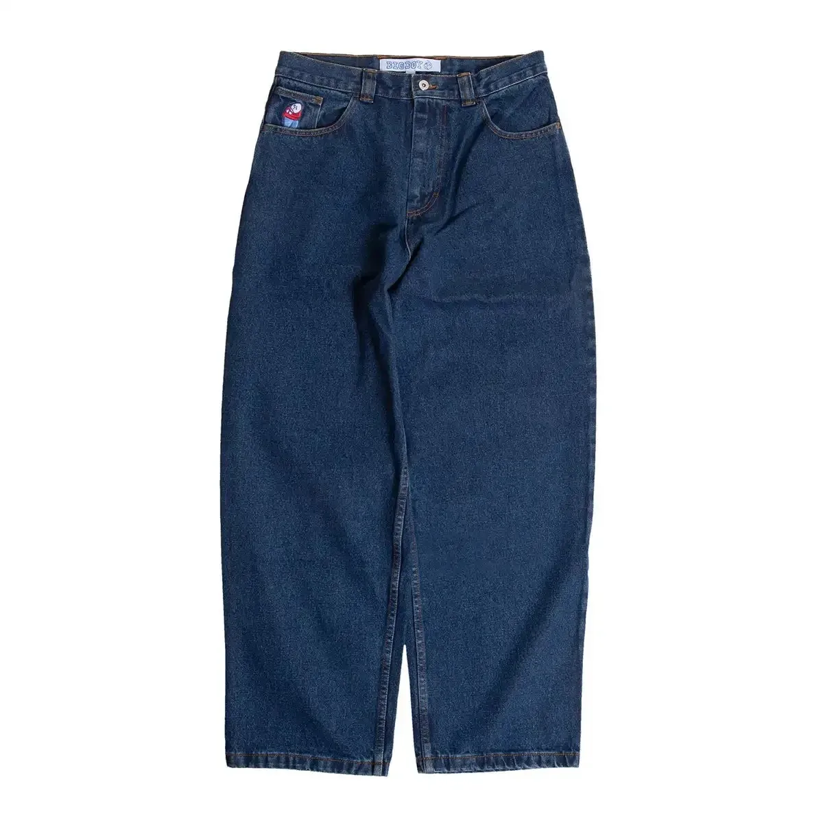 Hip Hop Retro Blue Cartoon Embroidery Jeans for men Gothic Baggy Streetwear Polar Big Boy Jeans Mens Fashion Wide Leg Trouser - Image 4