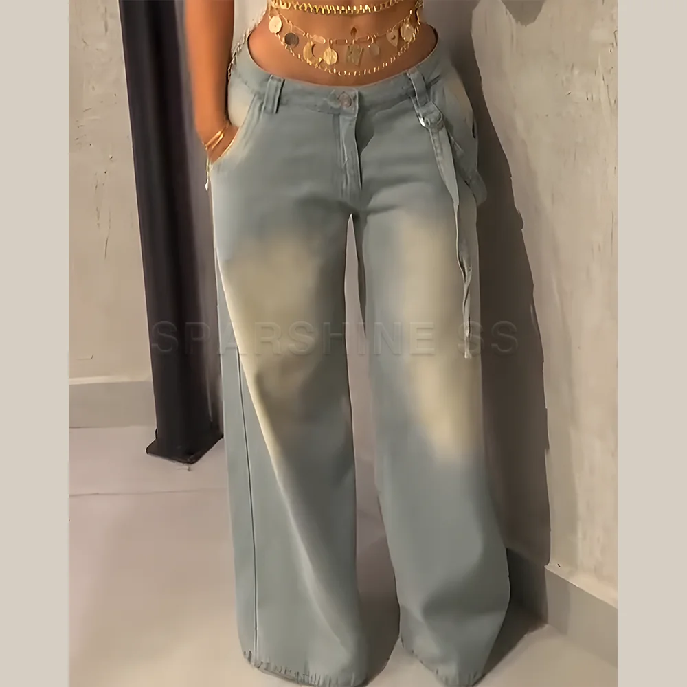 Jeans for Women Straight Pants Vintage Denims - Image 2