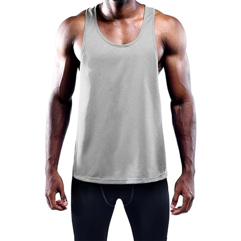Running Tank Top Men Summer Sport Gym Vest Quick Dry Training Tanktop Workout Singlets Man Fitness Bodybuilding Sleeveless Shirt - Image 3