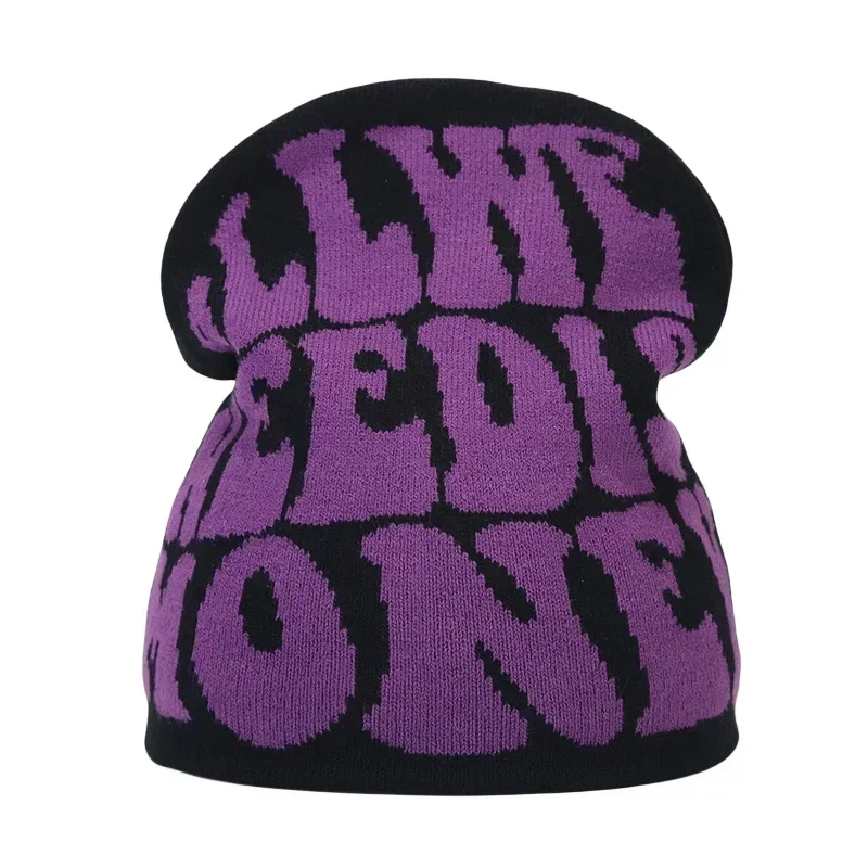 Y2K Letter Knitted Winter Autumn Beanie Cap - Image 111
