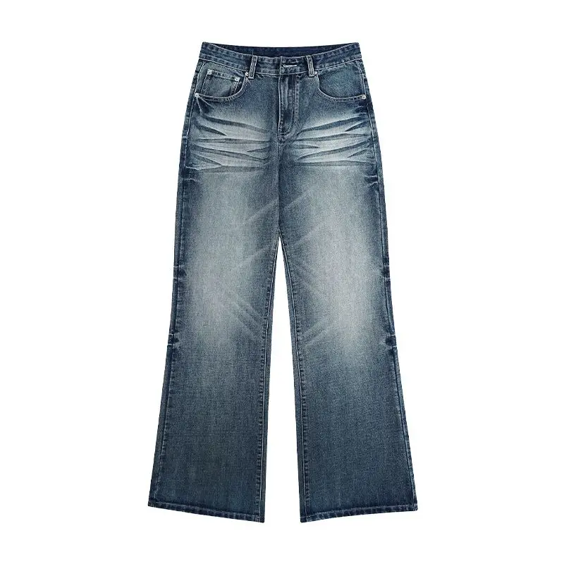 2025 Spring Men's Jeans Boot Cargo Pant Comfortable Jean Flared Pants Vintage Washed Casual Denim Pants Straight Americian Style - Image 5
