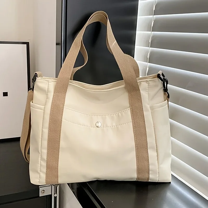 Women's Bag Simple Shoulder Bag Large Capacity Stylish Tote Bag For Women With Adjustable Strap Shopping Bag - Image 2