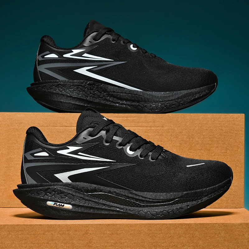 Running shoes for Outdoor use, Fashionable for Both Men and Women, Comfortable and Breathable sports and Casual shoes. black 10 - Image 3
