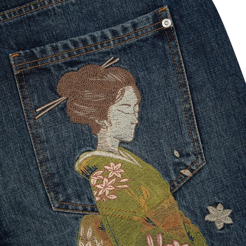 Y2K Baggy jeans washed Embroidery Flower Woman Harajuku streetwear American Vintage Gothic Casual Pants Men Women wide leg pants - Image 5