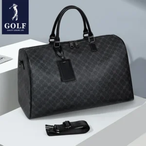 Alternative view of Men Business Travel Luggage Bag Leather Travel Duffle Large Capacity Hand Luggage Bag Short Trip Shoulder Bags Luxury Handbag