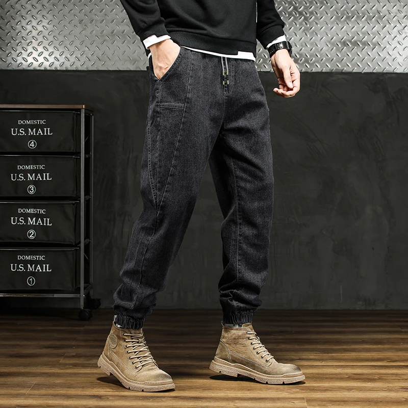 Men Outdoor Workwear Style Stretch Cuffed Tapered Pants Summer Autumn Comfortable Versatile Casual Harem Long Pants Plus Size5XL - Image 6