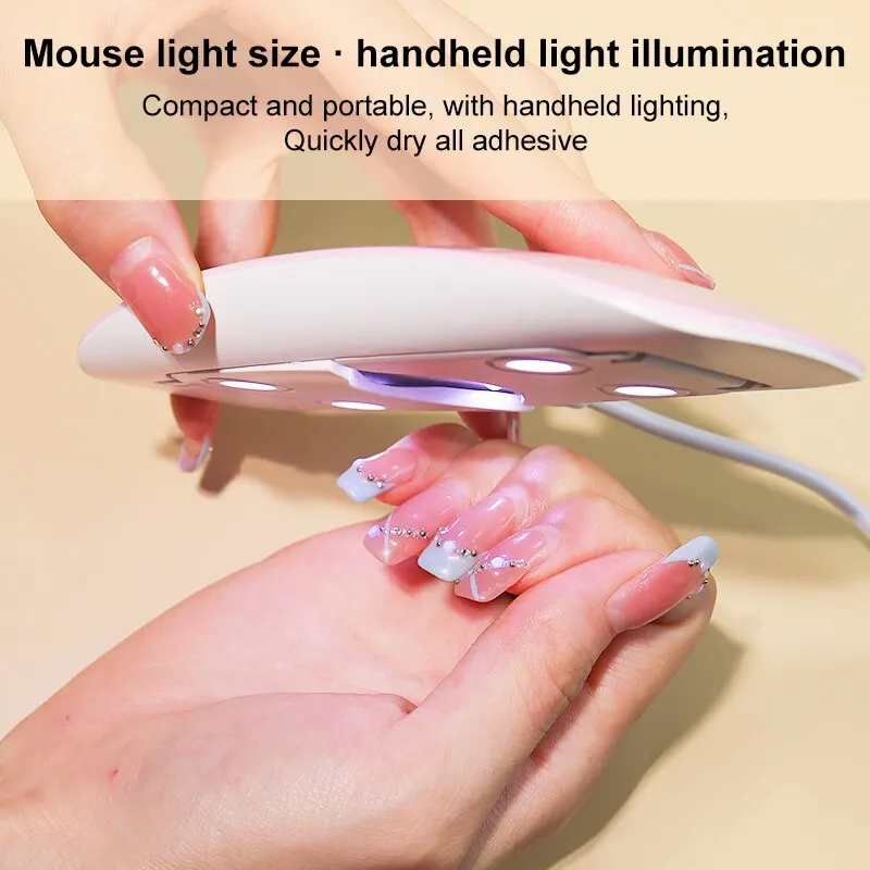 6W Mini Nail Dryer Machine Portable 6 LED UV Manicure Lamp Home Use Nail Lamp - Image 5