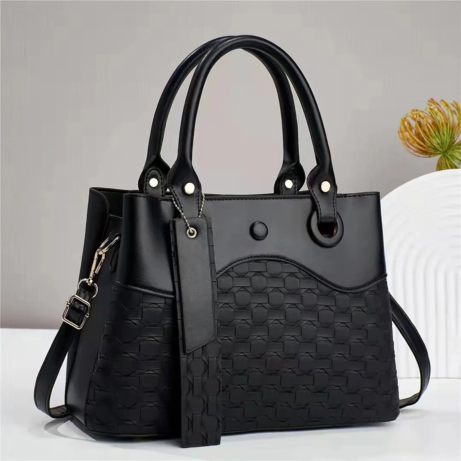 Tote Bag for Women Retro Handbag Simple And Atmospheric Single Shoulder Bag - Image 10