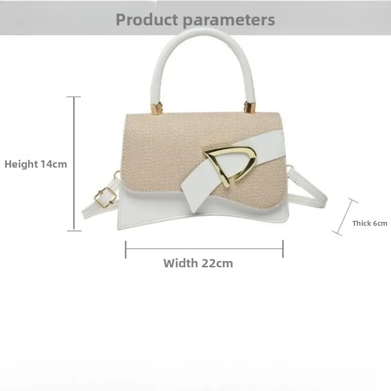 Women's Bags, Hand-held Spliced Contrasting Crossbody Bag Fashion - Image 6