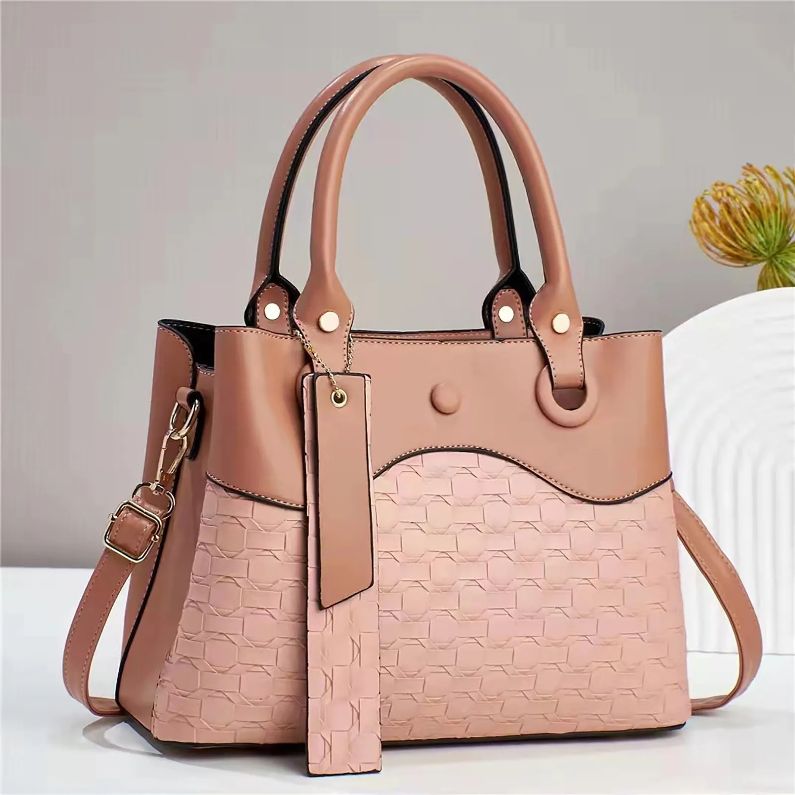 Tote Bag for Women Retro Handbag Simple And Atmospheric Single Shoulder Bag - Image 8