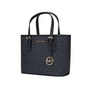 Alternative view of Michael Kors Ole Jet Set Travel Ultra Small Pvc Print With Leather Women'S Hand-Held Crossbody Tote Bag