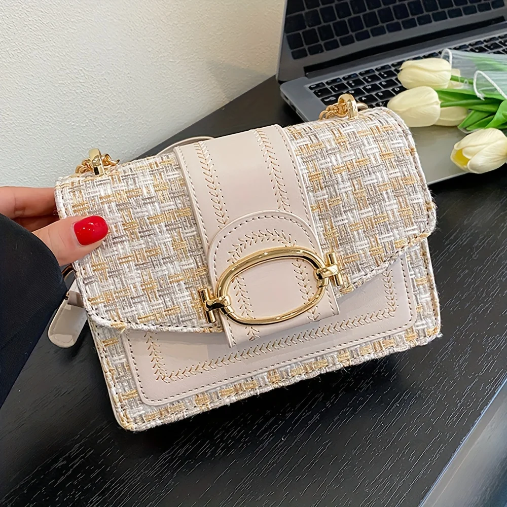Crossbody Bag with Adjustable Strap, Fashionable Buckle Closure - Image 9
