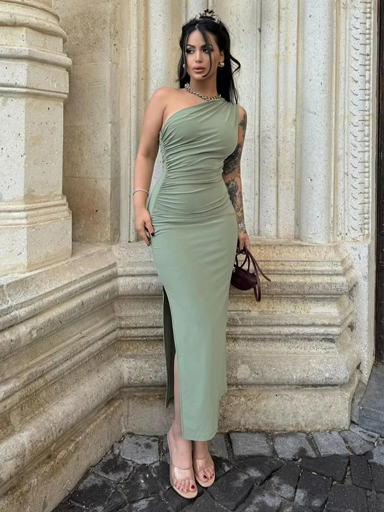 Summer Women' Maxi Dresses Sexy Split Fashion Sleeveless Backless Slim Dress - Image 7