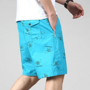 Alternative view of Summer Beach Shorts Men Fashion Print Casual 100% Cotton Shorts Men Plus Size Shorts 5XL Jogging Sweatpants Shorts