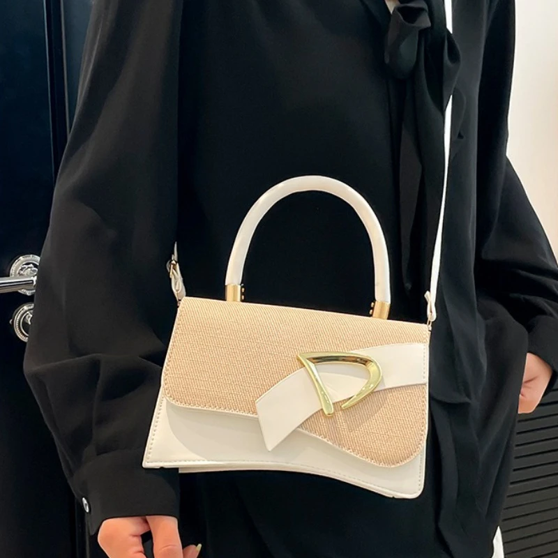 Women's Bags, Hand-held Spliced Contrasting Crossbody Bag Fashion - Image 4
