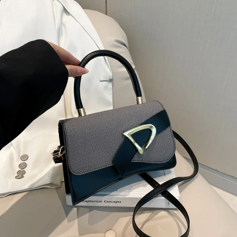 Women's Bags, Hand-held Spliced Contrasting Crossbody Bag Fashion - Image 2