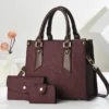 3Piece Set Women Handbag Shoulder Tote Bag Pu Leather Shopping Fashion