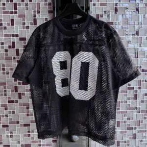 Alternative view of Mesh SAINT Number 80 Patchwork T Shirt Men Women Best Quality Tee Tops Vintage T-Shirt