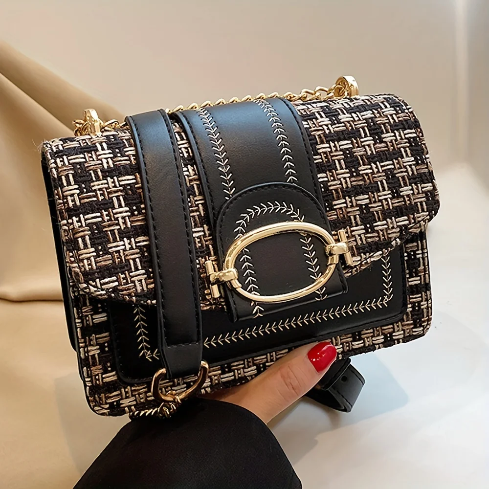 Crossbody Bag with Adjustable Strap, Fashionable Buckle Closure - Image 10