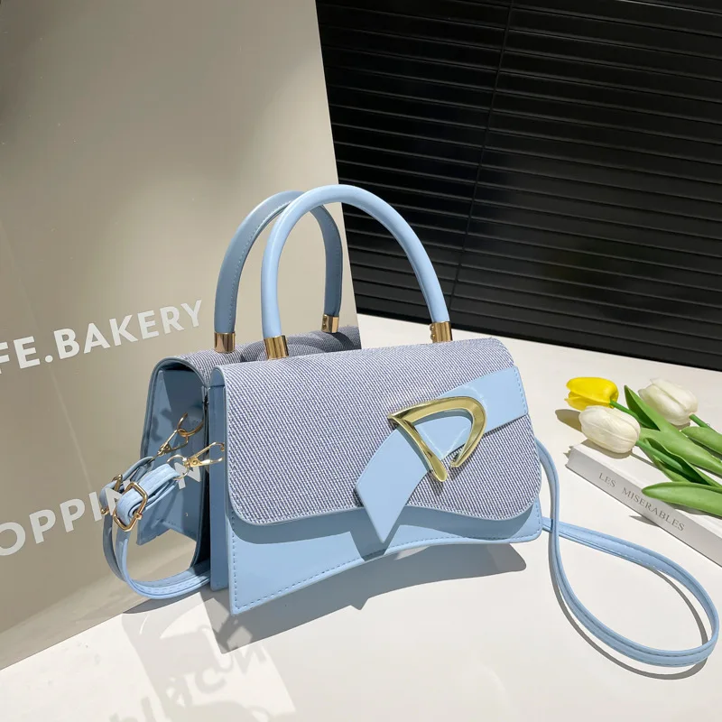 Women's Bags, Hand-held Spliced Contrasting Crossbody Bag Fashion