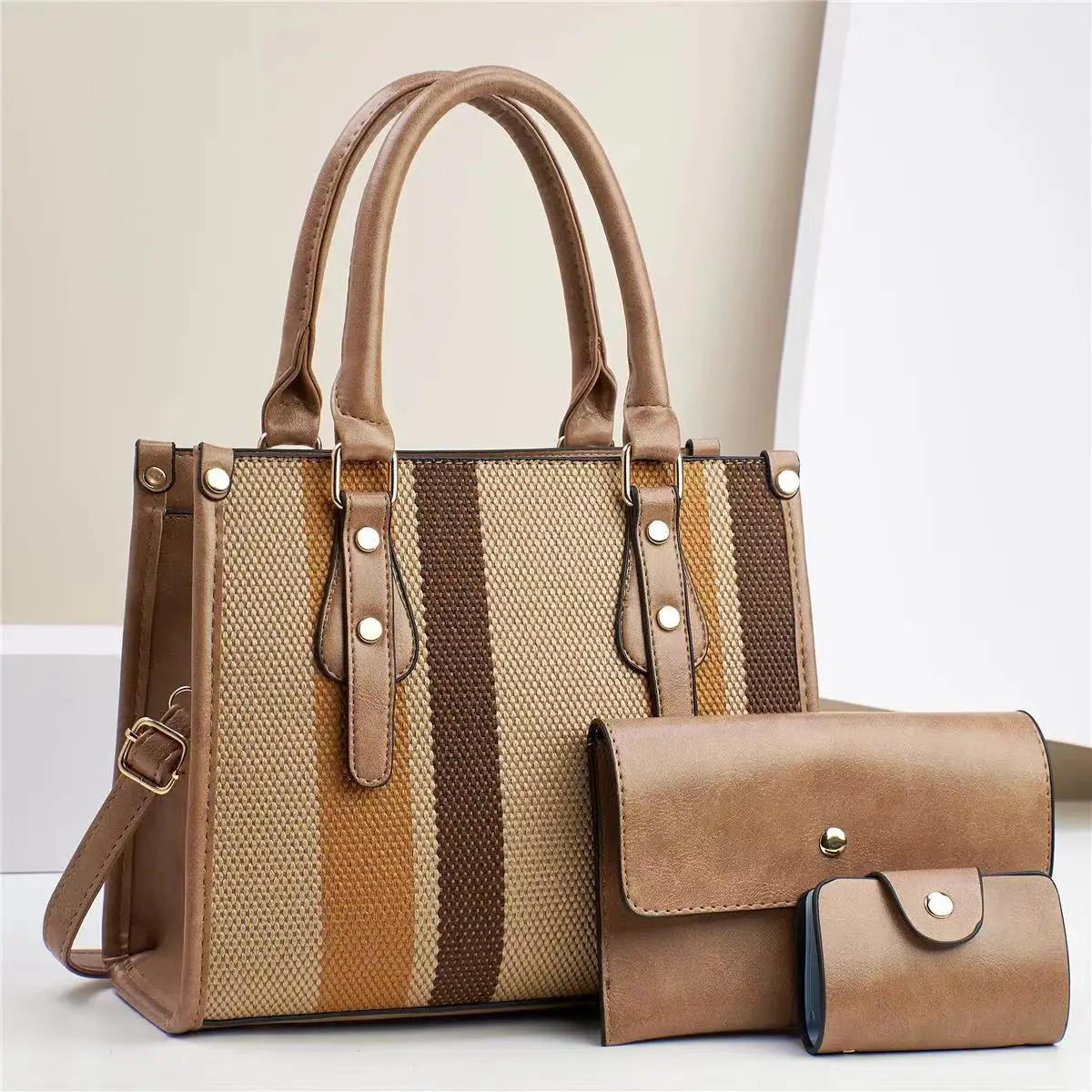 3Piece Set Women's Versatile Handbag Elegant Classic Designer Trendy Crossbody Bag Handbag Leisure Women Shoulder Tote Bags - Image 8