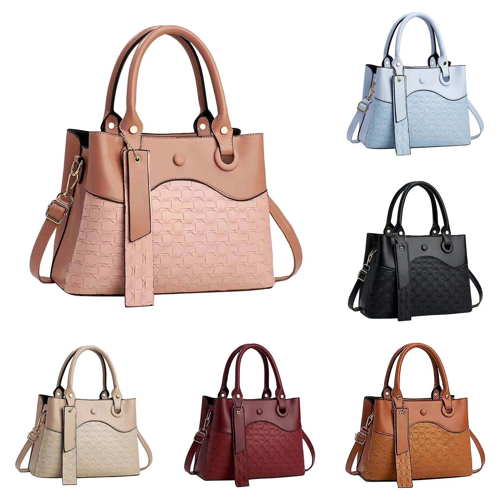 Tote Bag for Women Retro Handbag Simple And Atmospheric Single Shoulder Bag - Image 2