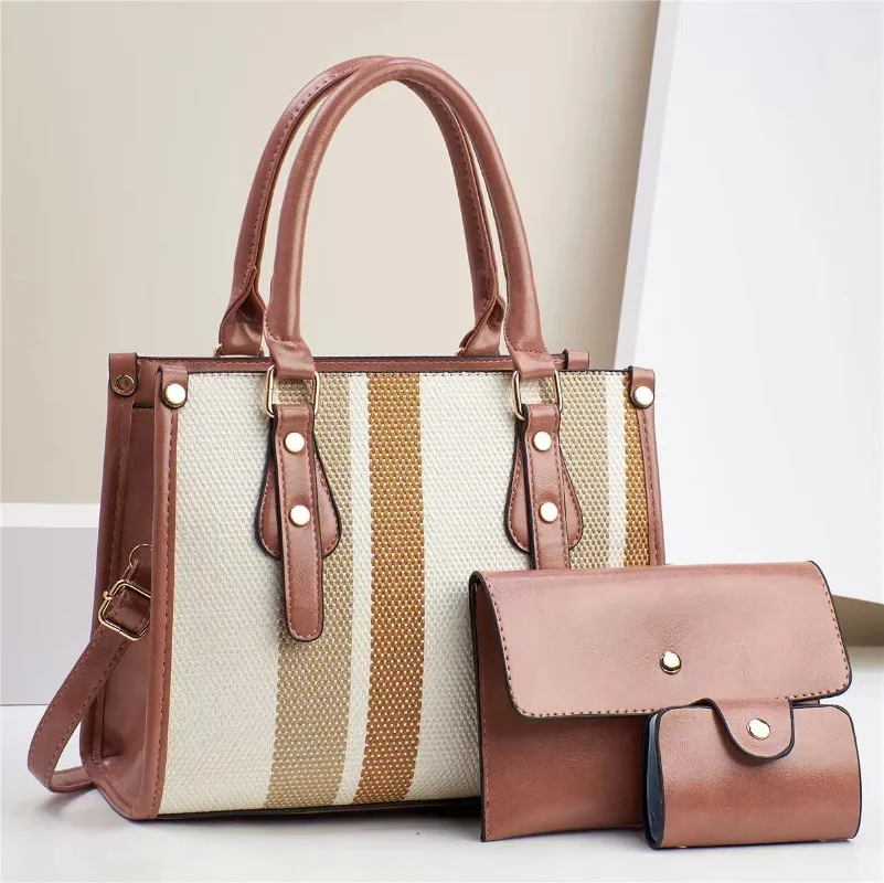 3Piece Set Women's Versatile Handbag Elegant Classic Designer Trendy Crossbody Bag Handbag Leisure Women Shoulder Tote Bags - Image 3