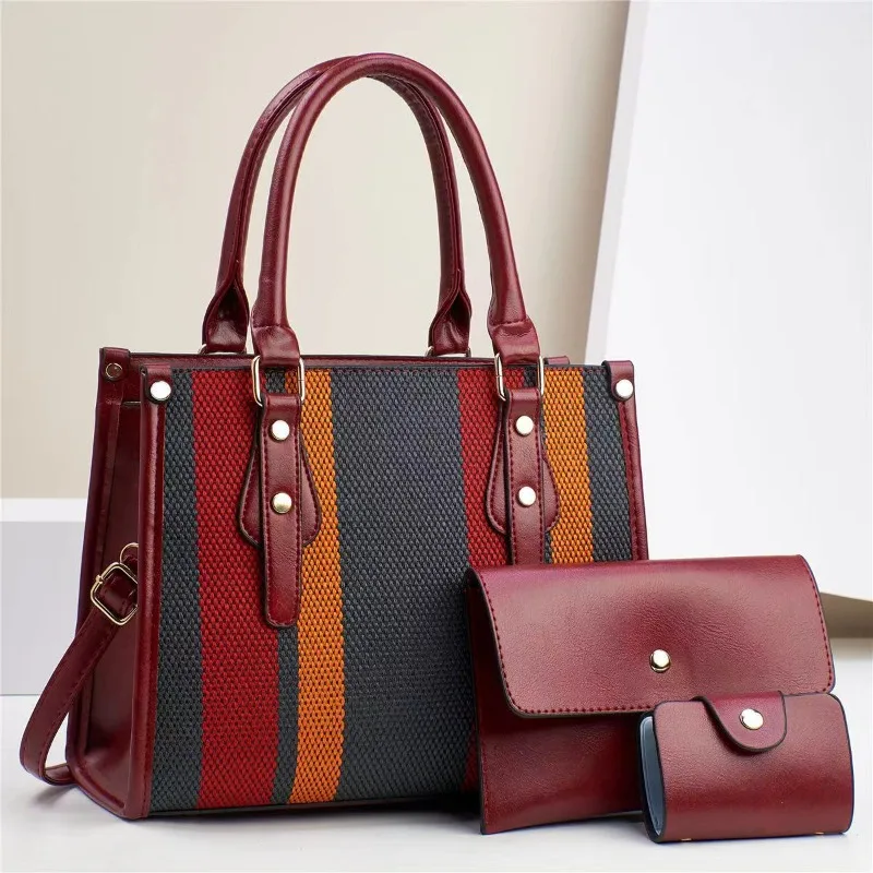 3Piece Set Women's Versatile Handbag Elegant Classic Designer Trendy Crossbody Bag Handbag Leisure Women Shoulder Tote Bags - Image 2