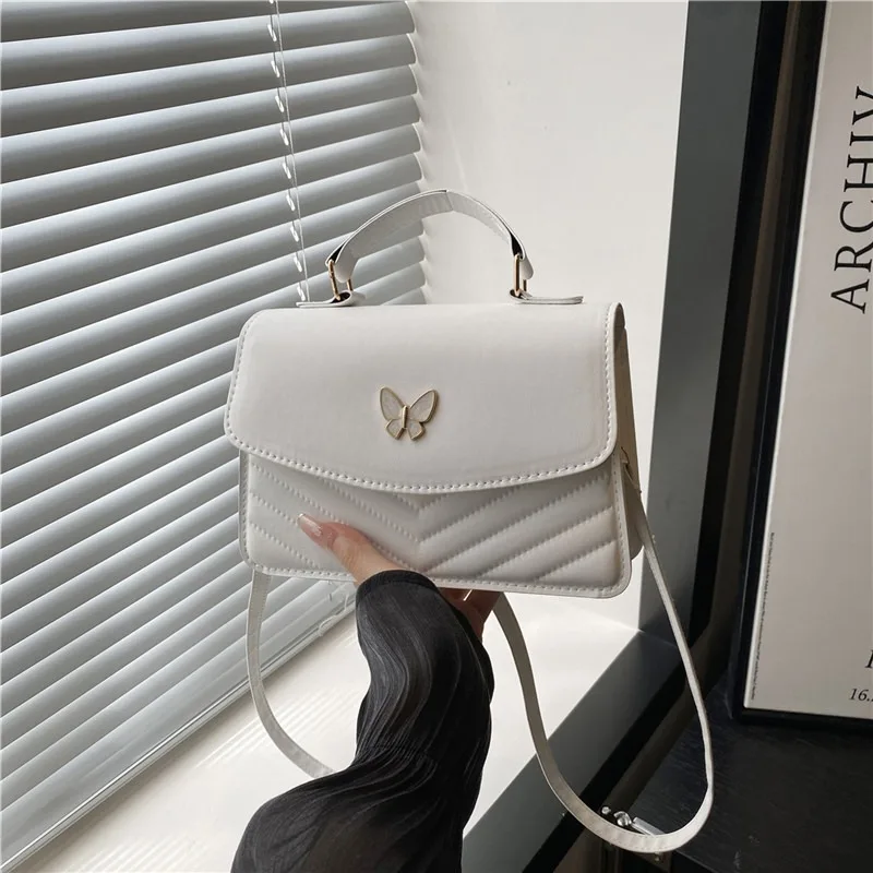 Lucky butterfly bag women's new fashion solid color simple texture trend - Image 4