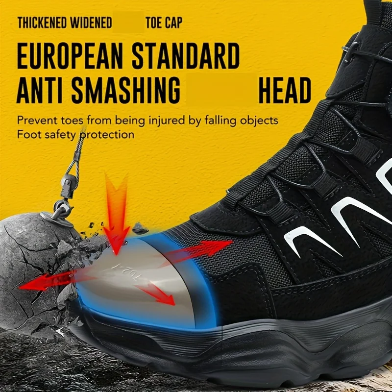 High-Top Safety Work Boots for Men: Impact-Resistant, Puncture-Resistant - Image 2