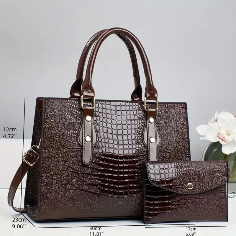 Set of 2 PU Stylish Women'S Shoulder Bags, Spacious Women'S Crossbody Handbag - Image 2