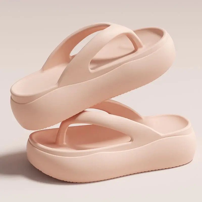 Women Slippers 2026 New Summer Casual Flip Flop Platform Slippers Fashion Outdoor Beach Shoes Comfort Simple Style Flats Slides