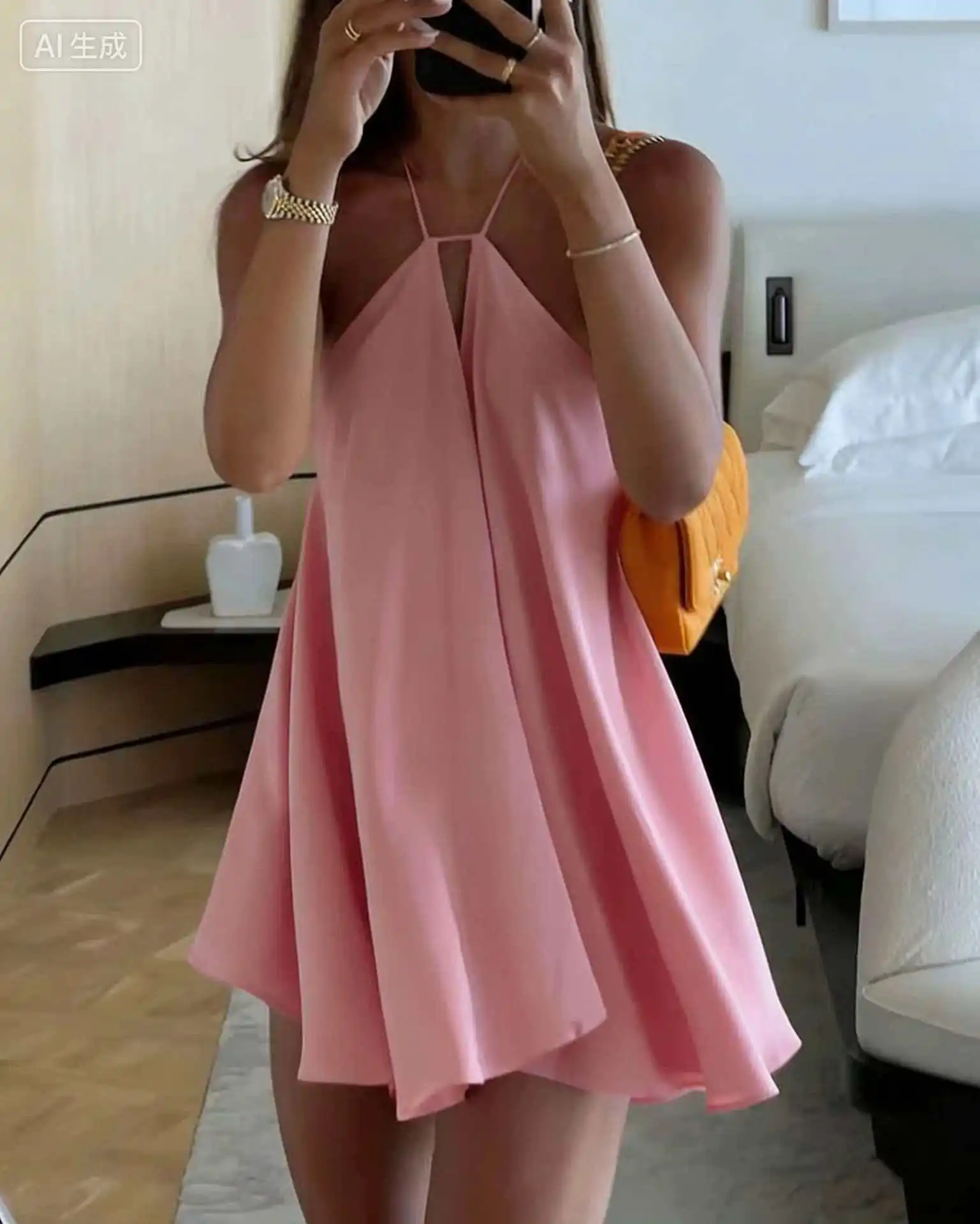 Off Shoulder Dresses Women's Elegant Sleeveless Hollow Out Beach Dress Backless High Street Lady Summer Vestidos - Image 9