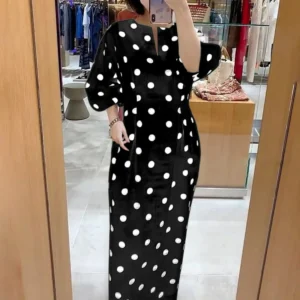 Alternative view of ZANZEA Autumn Elegant Dress Women 3/4 Sleeve Dots Print Vestidos